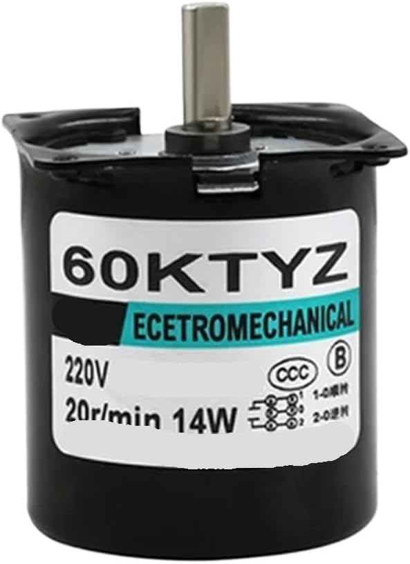 AC Synchronous 60KTYZ Eccentric Output Shaft Micro Motor 220V 14W Permanent Magnet Gear Forward and Reverse Motor