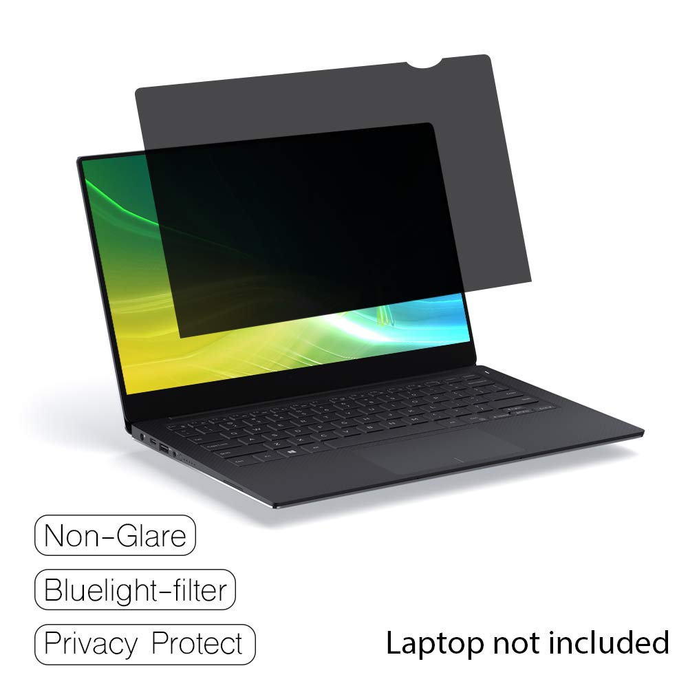 SenseAGE Laptop Privacy Screen Filter for 14 inch Laptop, Removable Laptop Privacy Protector, Anti-Blue Light Glare Laptop Privacy Screen Filter, Compatible with 14-inch 16:9 Aspect Notebook