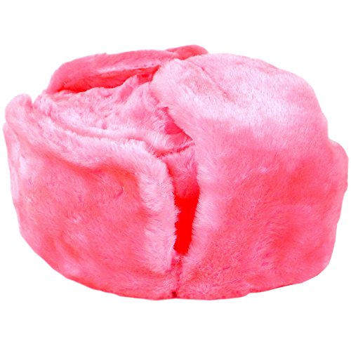 Ushanka company Pink Faux Fur Winter Hat with Ear Flaps4
