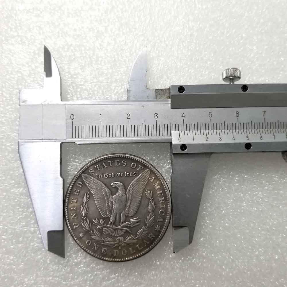 1885 Historic $1 Dollar Funny Hobo Nickel Eagle Art Coin Pendant/Good Luck Morgan Commemorative Token Jewelry Pendant image 4