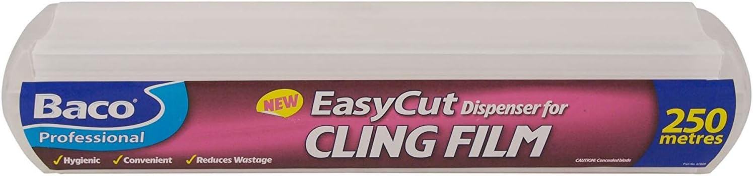 Bacofoil Professional Easycut Cling Film & Dispenser, White, 40 x 8.4 x 7.4 cm