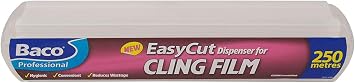 Bacofoil Professional Easycut Cling Film & Dispenser, White, 40 x 8.4 x 7.4 cm