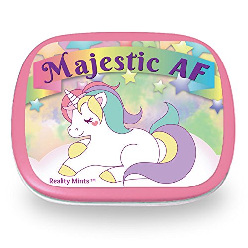 Majestic AF - Mentas de unicornio – Regalo divertido y lindo para mujeres, adolescentes o mejores amigos – Relleno de calcetín atrevido con mentas