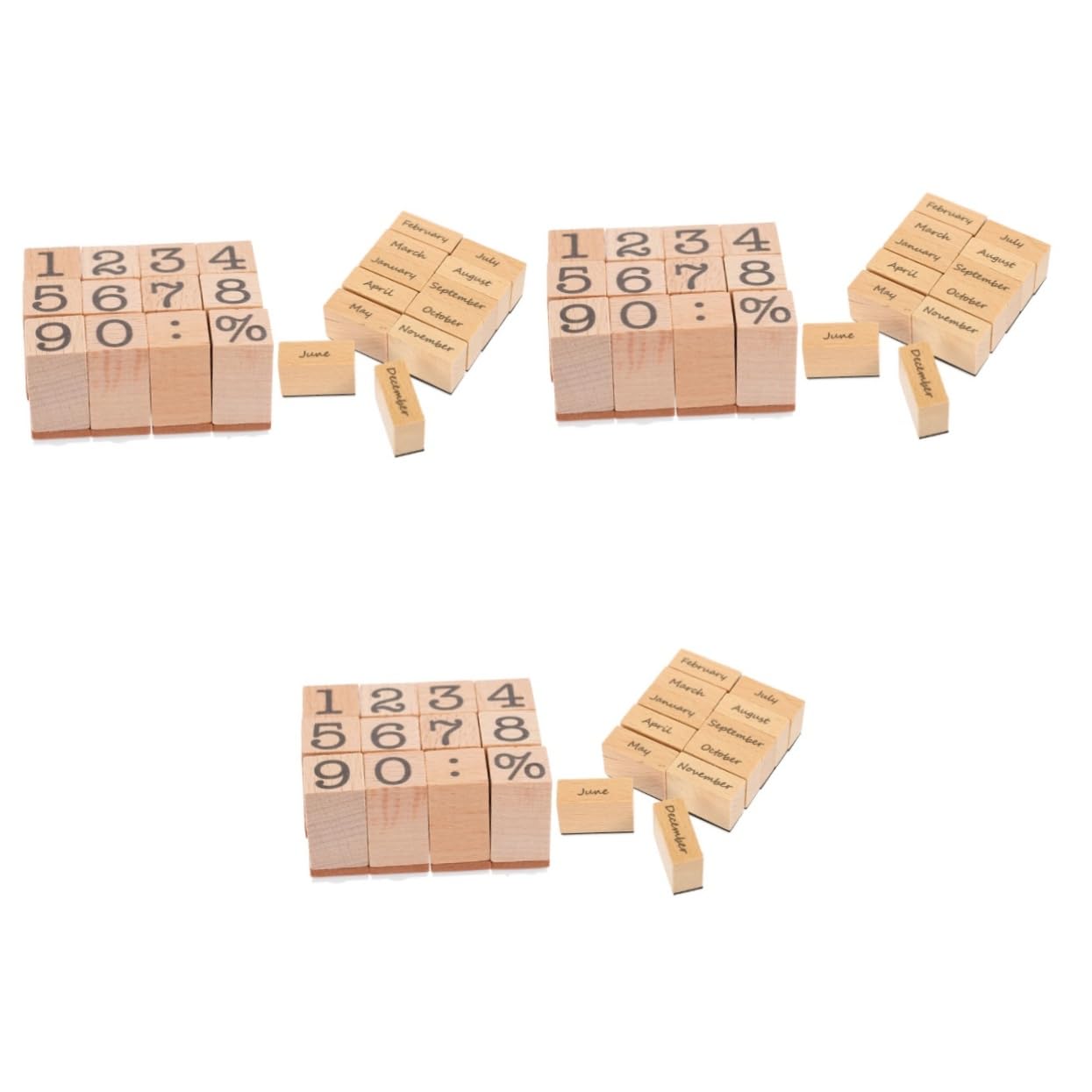 DOITOOL 6 Set Timbri per Mesi e Timbri Decorativi per Scrapbooking Facili Usare Materiale per e Creazioni Artigianali