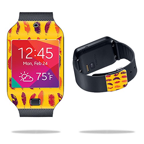 MightySkins Skin Compatible with Samsung Galaxy Gear 2 Neo Watch – Feathers | Protective, Durable, and Unique Vinyl Decal wrap Cover | Easy to Apply, Remove, and Change Styles | Made in The USA