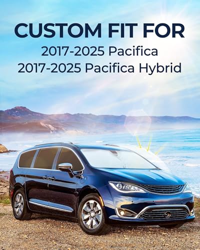 Image of Car Window Shades for Chrysler Pacifica /Pacifica Hybrid 2017-2025, 8pcs Privacy Sun Shade Set for Front Windshield Side and Rear Windows, Full Window Covers Keeps Vehicle Cool for Camping Napping