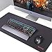 Large Gaming Mouse Pad Stitched Edges Sanag Ultra-Thick Extended Mouse Pad Non-Slip Rubber Base Mousepad for Laptop Computer/PC 35.4x15.7-Inch 4mm Thick XX-Large Black
