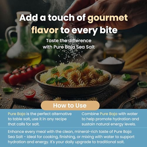 Pure Baja Mineral Sea Salt, Fine Ground, 0.6 lb. 100% Organic, Unrefined, Mineral-Rich, Low Sodium, for Cooking, Finishing, Hydration & Grinders – Hand-Harvested from the Sea of Cortez