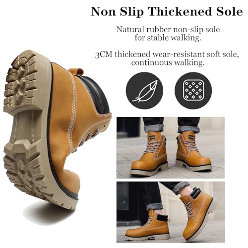 ZEENXIUYA Women's Hiking Boots Men's Chukka Boots Non-slip Outdoor Casual Boot Waterproof Lightweight Comfortable Ankle Lace Up Booties3
