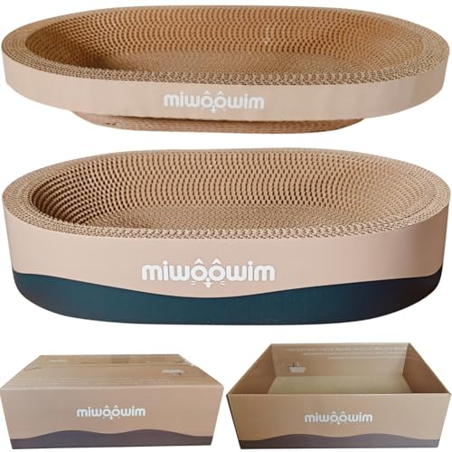 3PSC Cat Scratcher Cardboard, Oval Cat Scratch Pad Bowl Nest for ...