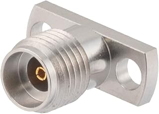 FMCN1653 2.92mm Female Connector Field Replaceable Attachment 2 Hole Flange 0.012 inch Pin.355 inch Hole Spacing with Metal Contact Ring