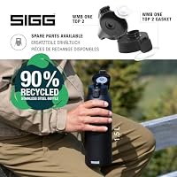 SIGG - Edelstahl Trinkflasche - Shield ONE Black - Für Kohlensäurehaltige Getränke Geeignet - Auslaufsicher - Federleicht - BPA-frei - Outdoor & Fitness - Schwarz - 1L – Ansicht 4