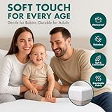 Dudu N Girlie Crib Mattress Protector 40 x 90 Waterproof, Non Noisy Cot Protector Waterproof Fitted Breathable Terry Towel Deep Mattress Protector Topper Cover. - Image 7