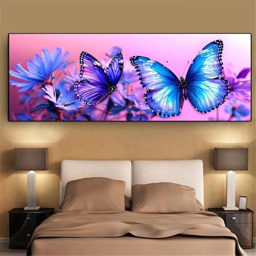 Peinture diamant papillon Mefooge 80x160cm en kit complet - 2