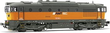 Rivarossi HR2928 AWT 4-axle diesel locomotive class D7537 orange grey livery Loco - Diesel