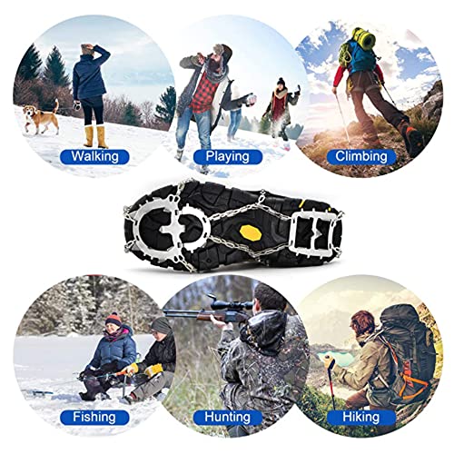 Traction Cleats Ice Snow Grips , Cleats Traction Snow Grips For Boots Shoes Women Men Kids Anti Slip Stainless Steel Spikes Safe Protect For Hiking Fishing Walking Climbing Mountaineering #TOP6