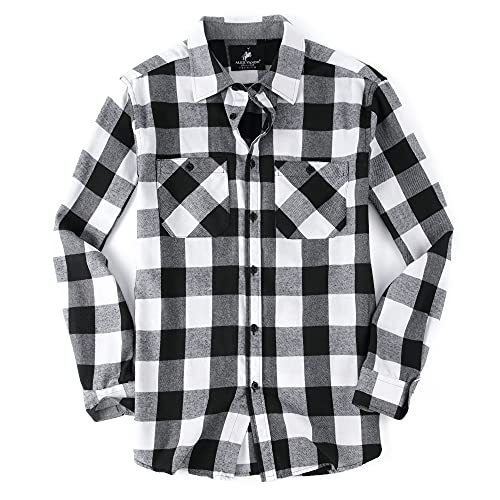 Alex Vando Mens Button Down Shirts Regular Fit Long Sleeve Casual Plaid Flannel Shirt