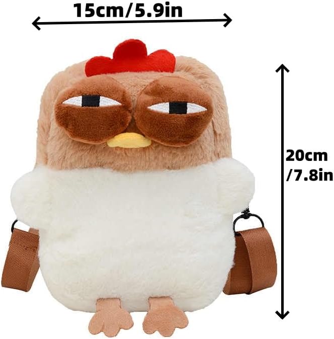 Cute Plush Chicken Purse Funny Chicken Shaped Wallet Purse for Girls Women Funny Shoulder Bag - Image 4