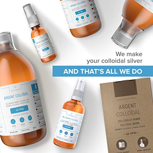 Colloidal Silver Liquid 3.4 fl oz Spray ● Bioactive Hydrosol Silver Water ● Natural Nano Sol Supplement Solution ● Ionic Minerals 40 PPM ● Organic Structured Colloidal Spray - Thumbnail 3