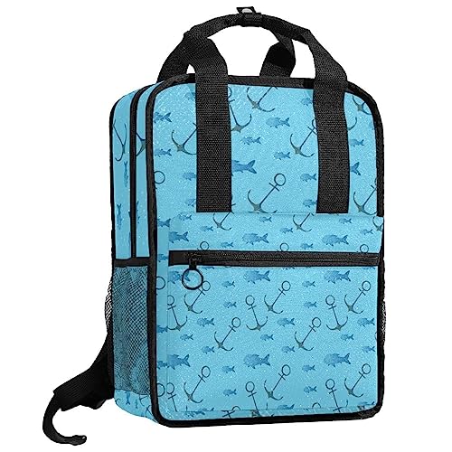 Sac à dos garçon motif ancre bleu, le cadeau parfait pour la rentrée