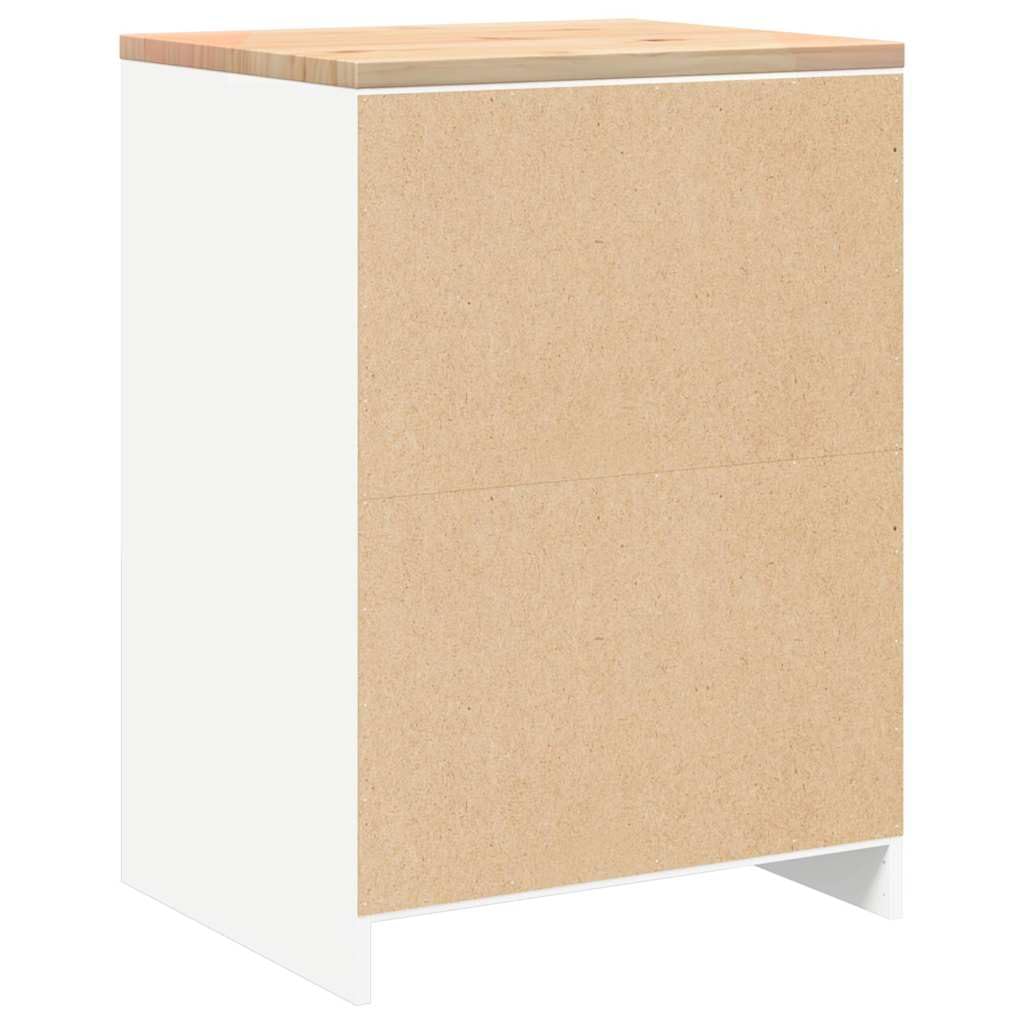 vidaXL Armadietto da Garage Bianco 60x51x85 cm Legno Massello di Pino