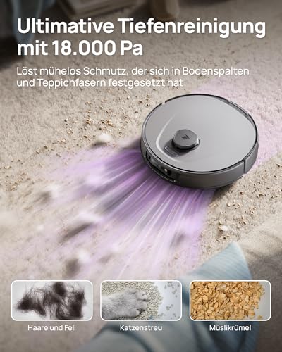 3i P10 Ultra Saugroboter mit Wischfunktion & Absaugstation 18000 Pa, Ausziehbarer Wischmopp für Edge, Auto Waschen & Trocknen, Selbstentleerend & Selbstauffüllend, Hebarem Wischmopp – Bild 3