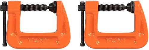 Pony Jorgensen 2610 Abrazadera C de 1 pulgada, naranja (paquete de 2)