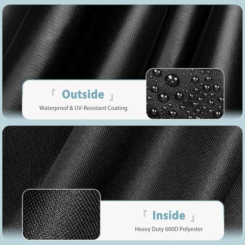62 Inch Outdoor Grill Cover for Weber Genesis 300 Series and Genesis II,LX 300 Series Gas Grill,Fade Resistant Heavy Duty Waterproof BBQ Cover with Straps,3 Burner Barbecue Cover for Weber - Thumbnail 6