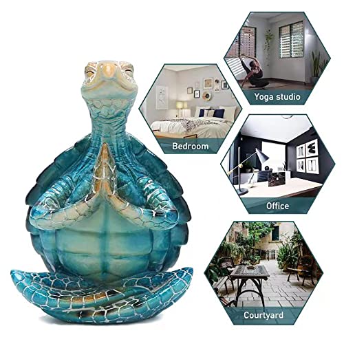 Estatuas de yoga tortuga marina 2 piezas para decoración miniatura 6