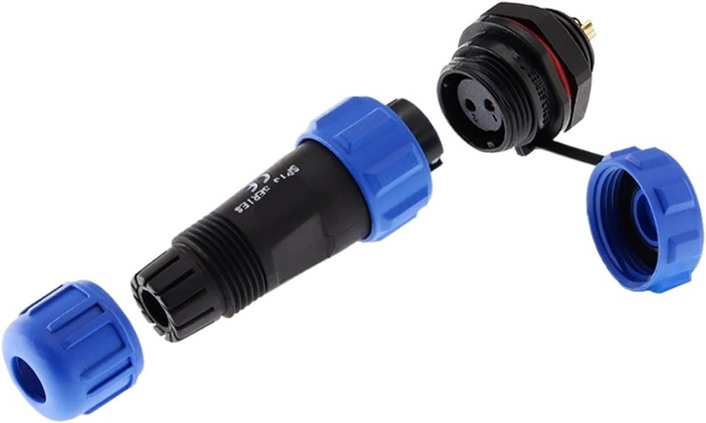 SP13 Plastic M13 Waterproof Round Power Socket Wire Connector 2 3 4 5 7 9 Pin for Solar Audio Visual System(5Pin Set)