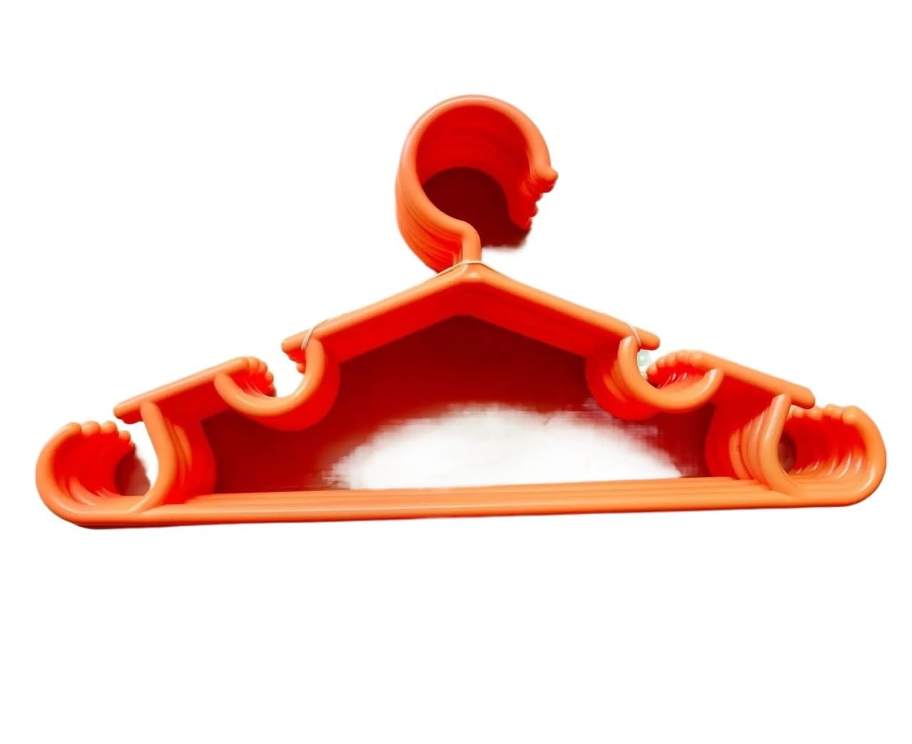KFGISD, 10Pcs/Set Portable Clothes Hanger Coat Plastic Hangers Hook Household Clothing Organizer 27x14cm ，Hangers(Orange)