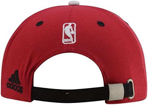 adidas Miami Heat Oversized Wordmark Adjustable Strapback Hat Red