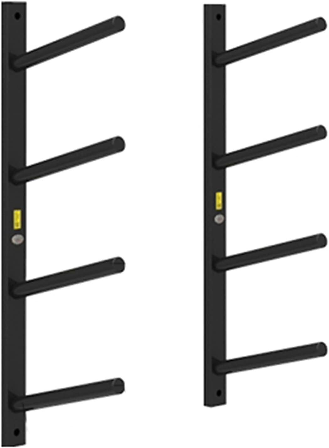 Estante para esterillas de Yoga, Soporte Negro de 2/4/6/8 Niveles, Ideal para gimnasios, Estudios, escuelas y hogares. Estante Colgante (70 cm (27,6 Pulgadas)).