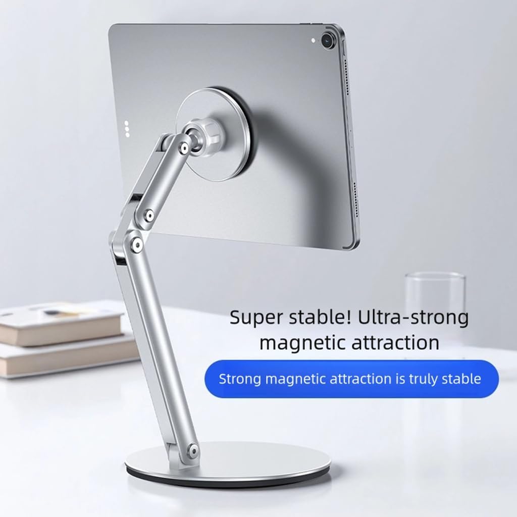 Multiple Angle Aluminum Phone Mount with Magnetic Attachment 360 Rotation Mobile Phones Bracket for 4 to 7 Inch Screens image 4