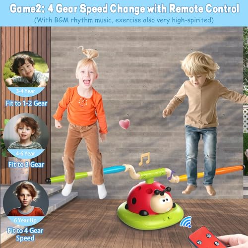 Engfa 3 In 1 Musical Jump, Toss Ring Game Toys, Stomping Launch Rocket Launcher for Kids Toys for Girls Boys 3-5, Sports & Outdoors Toys for Ages 5-7 with Remote Control Outside Toys for Kids Ages 4-8 - Image 5