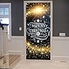 3D Self-Adhesive Door Wall Murals Stickers Peel and Stick - Christmas Happy New Year -Vinyl Waterproof Door Decals Wallpaper for Bedroom Living Room Door Decoration Photo Poster 80X200 Cm #3