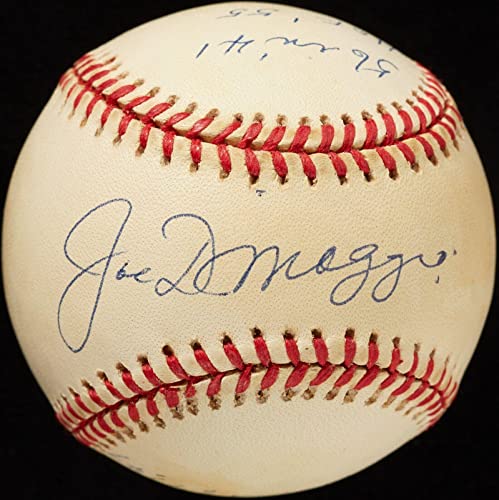 Joe Dimaggio Signed Heavily Inscribed STAT Baseball JSA COA - Autographed Baseballs