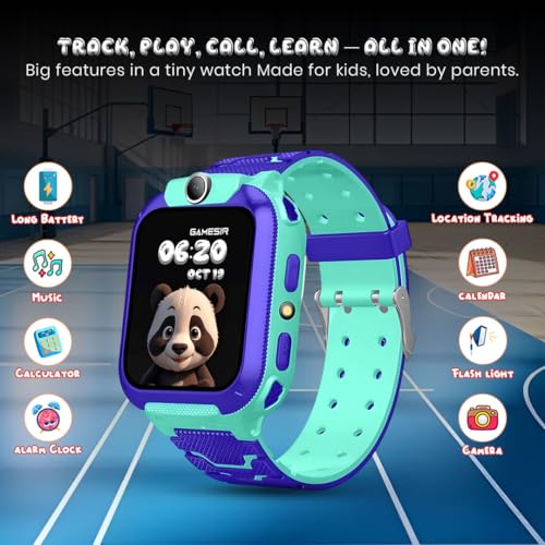 Image of GameSir Q18 Kids Smart Watch, 2G /3G Connectivity, Voice Calling, GPS Tracker, Two-Way Calling, SOS Function, Camera & Water Rasistence, Smartwatch for Kids - Boys & Girls - (Blue)