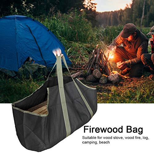 Saco de lenha Saco de lenha conveniente, porta-toras portátil para material de lona, ​​jardim de piq