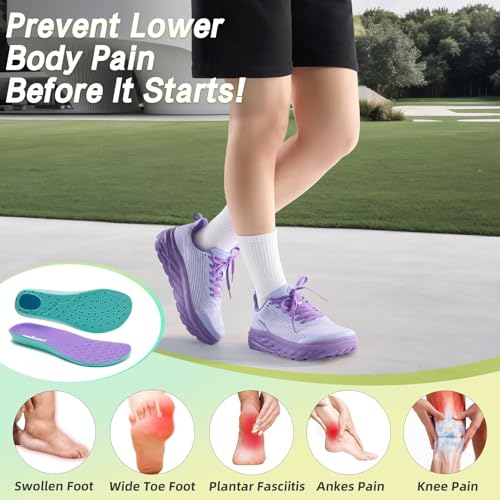 Women's Orthopedic Diabetic Wide Running Shoes: Comfortable Casual Arch Support Plantar Fasciitis Fashion Sneakers, High Arch Work Tennis Walking Shoes for Foot and Heel Pain Relief4