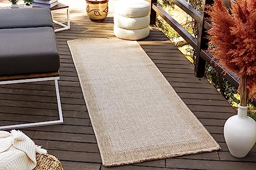 Alfombra exterior resistente a manchas Livabliss, ideal para terraza boho 2