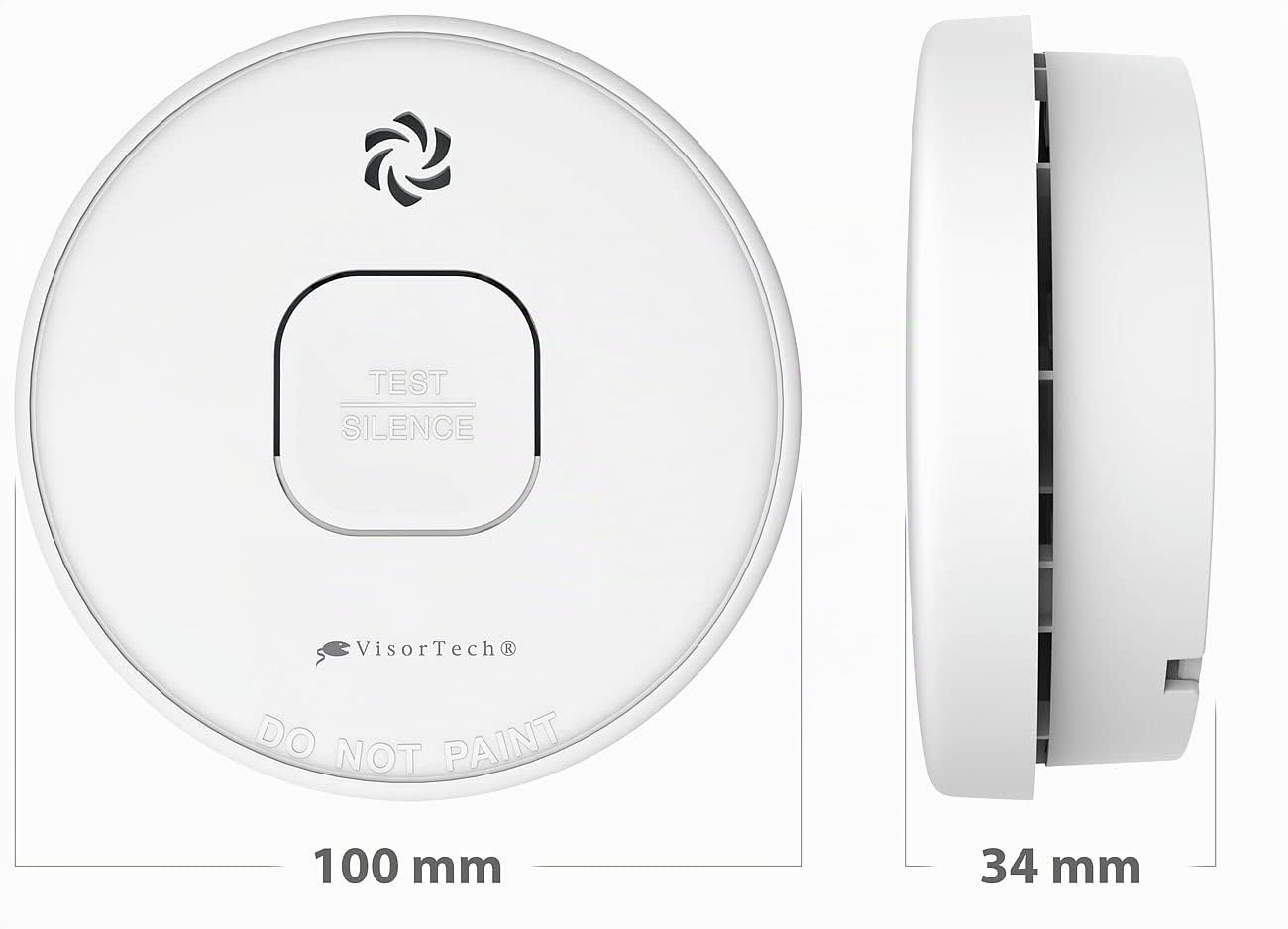 VisorTech Rauchmelder: 10er-Set fotoelektrische Rauchwarnmelder, 10-J.-Batterie, 85 dB, VDs (Rauchmelder mit Jahres Batterie, Rauchwarnmelder Jahre, Feuer)
