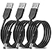 3-Pack 4ft USB 2.0 A Type Male to DC 5.5 x 2.1mm DC 5V Power Plug Connector Cable USB to 5v Power Cable USB to DC Power Cable Cord