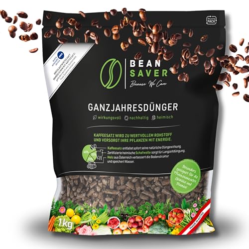 BeanSaver® Dünger aus Kaffeesatz [ganzjährig] natürlicher...