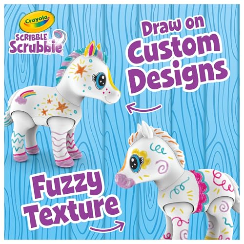 Crayola Scribble Scrubbie Jumbo Evie, Large Posable Animal Toy, 6 Inches, Horse - image 3
