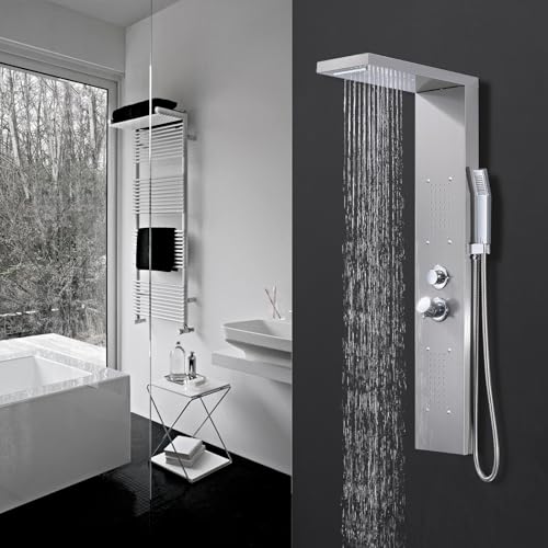 HOMELODY Duschpaneel, 4-Funktion Duscharmatur Komplettset mit...