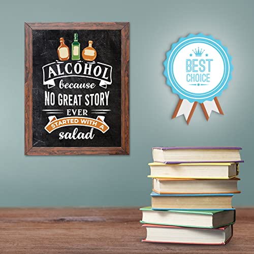 Image of Chaka Chaundh - Alcohol Quotes Framed poster - Bar Quotess with Frames - Bar Quotess for Poster Decor - (14 X 11 Inches)