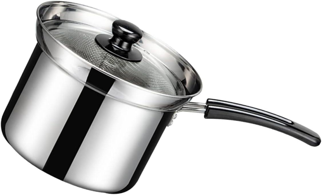 Stainless Steel Noodle Pot with Practical Filter Basket for Efficient Cooking for Ramen Soup and Fried Foods Convenient Design and Quick Heat Transfer