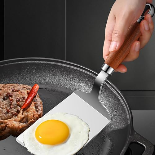 Pancake Spatula - Turner in acciaio , strumento di cottura sicuro per lavastoviglie, manico ergonomico comodo, accessorio da cucina senza bastoncini resistente al calore | Durablee multiuso - immagine 4