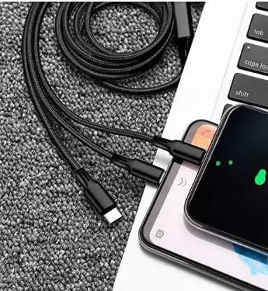 Image of 3 idea Imagine Create Print TESSCO GU-349 3 in 1 USB Cable 1200MM, 3.1A Out Put with Super Fast HIGH Speed Charging